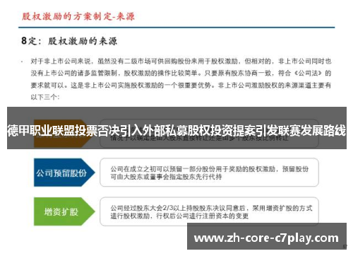 德甲职业联盟投票否决引入外部私募股权投资提案引发联赛发展路线
